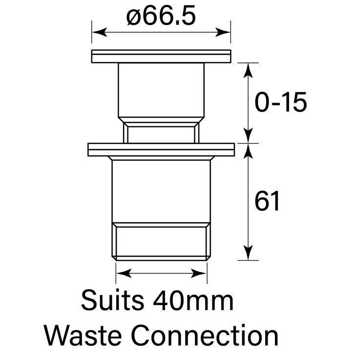 Bath Waste Pop Down 40mm