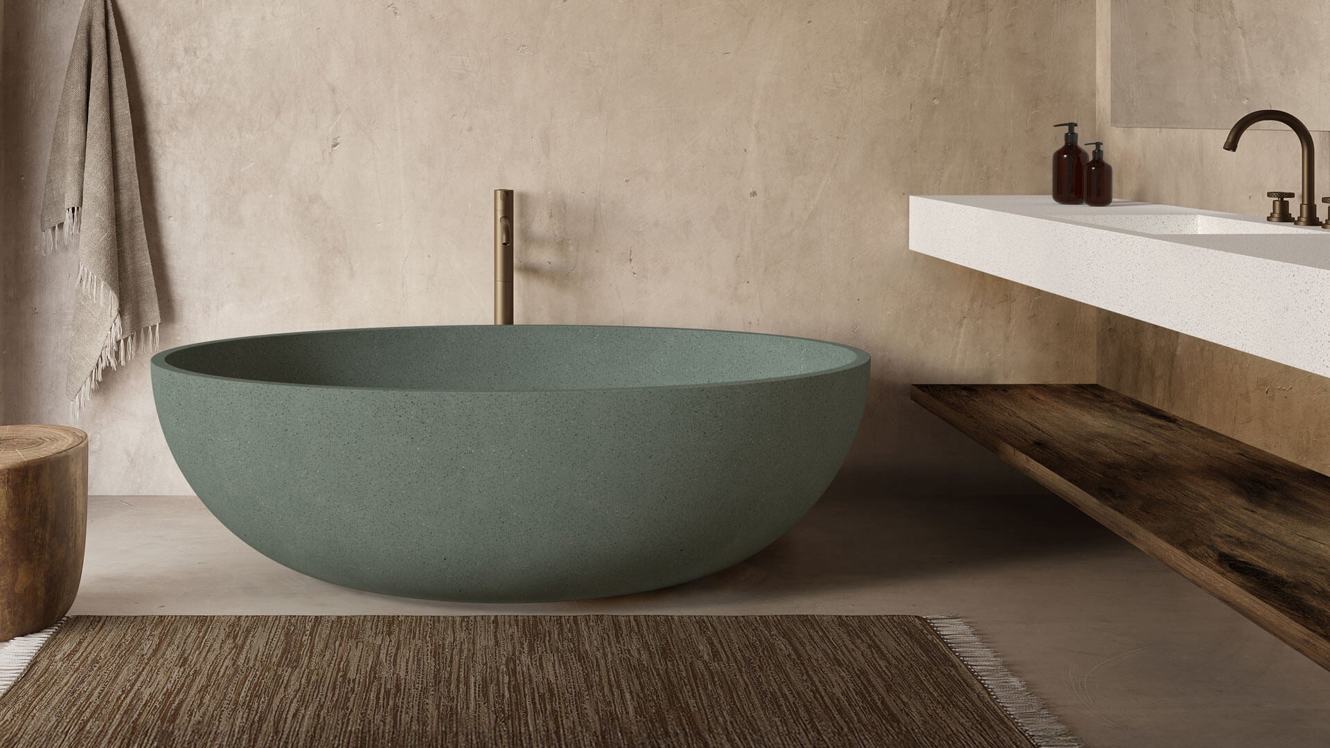 Haven Marble Bath 1760mm