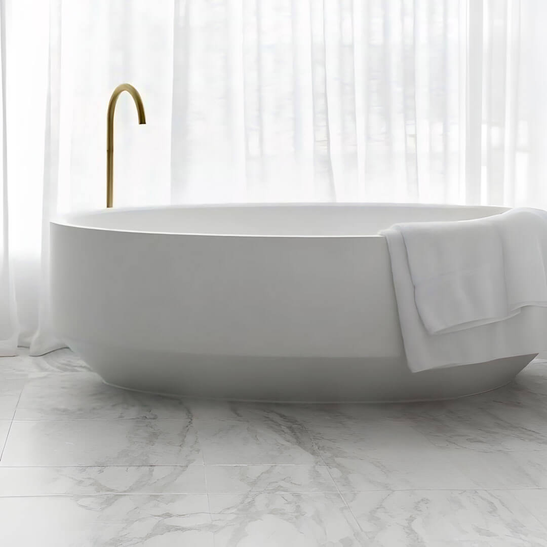 Zen Oval Marble Bath 1700mm